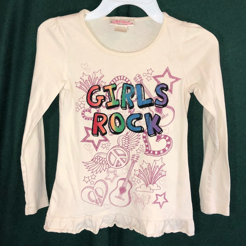 Girls fashion long sleeved shirt